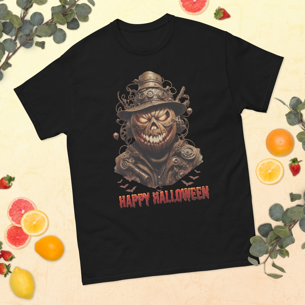 Black Halloween Graphic T-Shirt - Picture 1 of 3